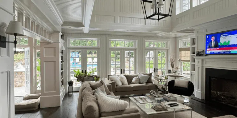Furnished Long Island home living room with seating